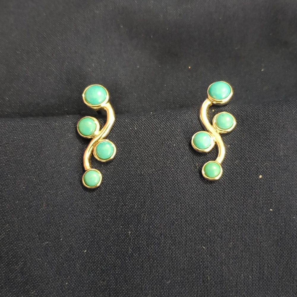 Sleeping beauty turquoise and sterling earrings.
